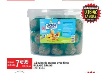Cora x Carrefour Boules De Graines Avec Filets Billaud Grains offre