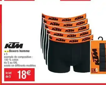 Cora x Carrefour Boxers Homme offre