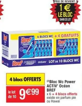 Cora x Carrefour Bloc WC Power Activ' Océan Bref offre