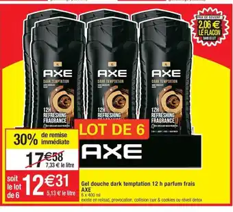 Cora x Carrefour Gel Douche Dark Temptation 12 H Parfum Frais Axe offre