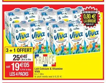 Cora x Carrefour Lait Calcium & Vitamine Viva offre