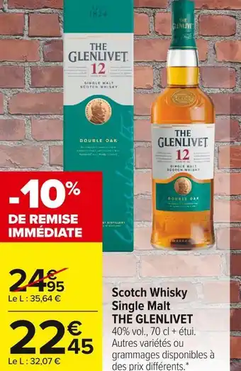 Carrefour Market The glenlivet scotch whisky single malt offre