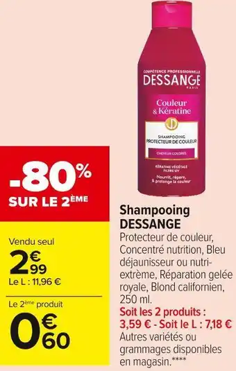 Carrefour Market Dessange shampooing offre