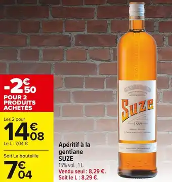 Carrefour Market Apéritif à la gentiane suze offre