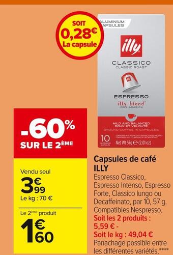 Illy capsules de café