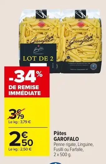 Carrefour Market Garofalo pâtes offre