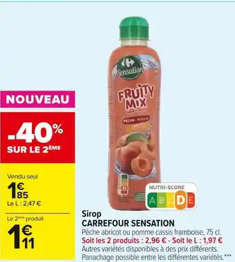 Carrefour Market Carrefour sensation sirop offre