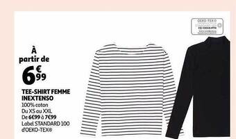 Auchan Tee-shirt femme inextenso offre
