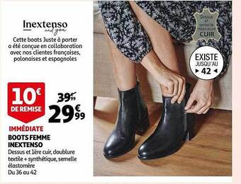 Auchan Boots femme inextenso offre