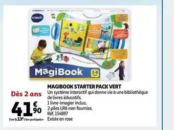 Auchan Magibook starter pack vert offre