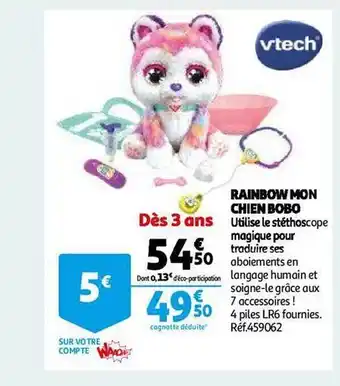 Auchan Rainbow mon chien bobo offre