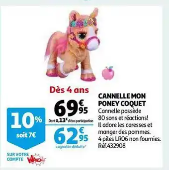 Auchan Cannelle mon poney coquet offre