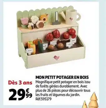 Auchan Mon petit potager en bois offre