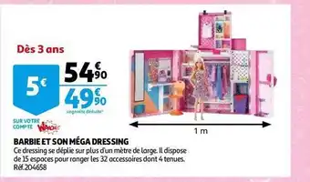Auchan Barbie et son méga dressing offre