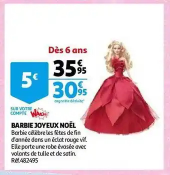 Auchan Barbie joyeux noël offre