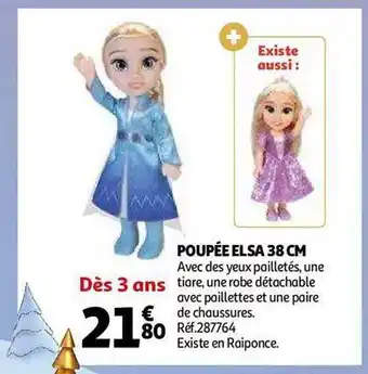 Auchan Poupée elsa 38 cm offre