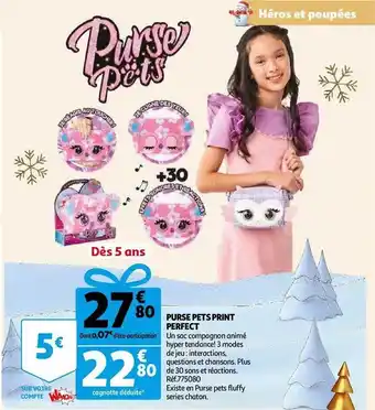 Auchan Purse pets print perfect offre
