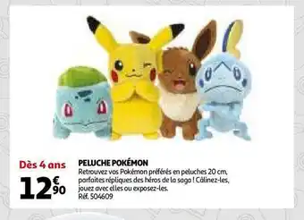Auchan Peluche pokémon offre