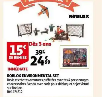 Auchan Roblox environmental set offre