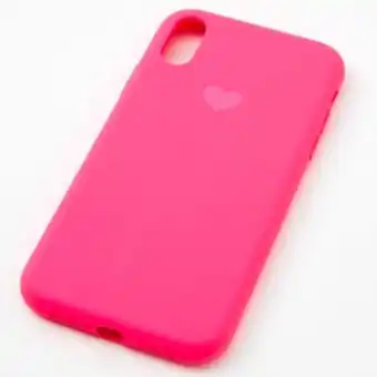 Claire's Coque de portable cœur rose - compatible avec iphone xr offre