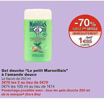 Monoprix Gel douche offre