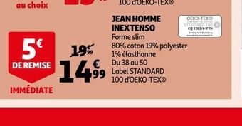 Auchan Jean homme inextenso offre