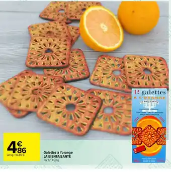 Carrefour Galettes à L'orange La Bienfaisante offre