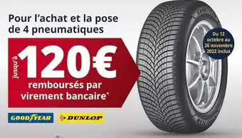 Vulco 4 pneumatiques goodyear, dunlop offre