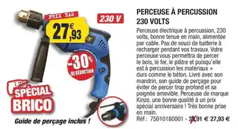 Outiror Perceuse à percussion 230 volts offre