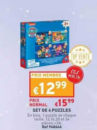 Set de 4 puzzles