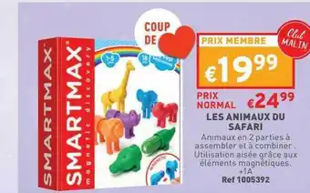 Les animaux du safari smartmax