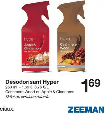Zeeman Désodorisant Hyper offre