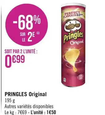Géant Casino Pringles pringles original offre