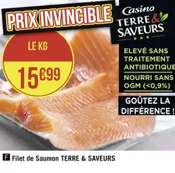Géant Casino Terre & saveurs filet de saumon offre