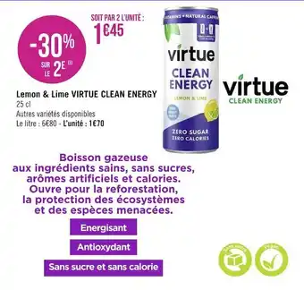 Virtue clean energy lemon & lime