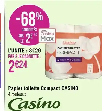 Géant Casino Casino papier toilette compact offre