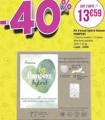 Géant Casino Pampers kit d’essai hybrid harmonie offre