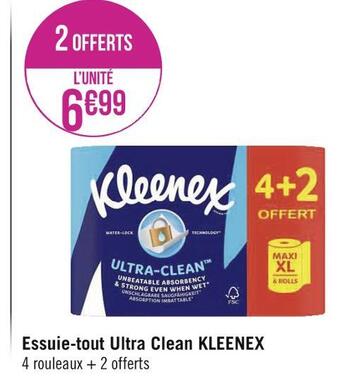 Géant Casino Kleenex essuie-tout ultra clean offre