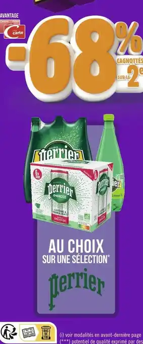 Géant Casino Perrier -68% cagnottés sur la 2e sur ma carte casino au choix sur une sélection perrier offre