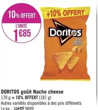 Géant Casino Doritos doritos goûit nacho cheese offre
