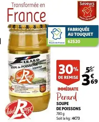 Auchan Soupe de poissons offre
