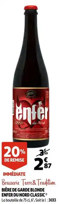 Auchan Enfer du nord bière de garde blonde classic offre