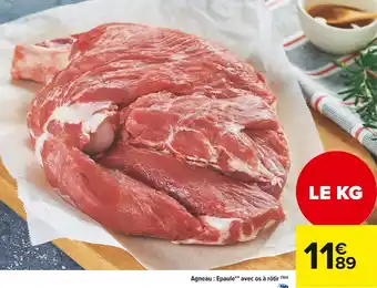 Carrefour Market Agneau : epaule avec os à rôtir offre
