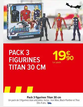 Avengers pack 3 figurines titan 30 cm
