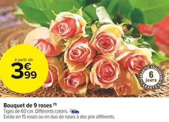 Carrefour Market Bouquet de 9 roses offre