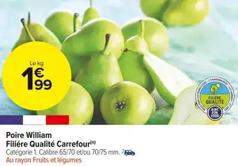 Carrefour Market Filiére qualité carrefour poire william offre