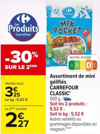 Carrefour Market Carrefour classic’ assortiment de mini gélifiés offre