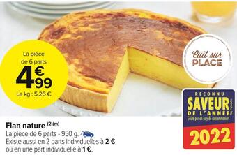 Carrefour Market Flan nature offre