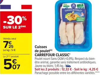 Carrefour Market Carrefour classic’ cuisses de poulet offre