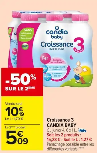 Carrefour Market Candia baby croissance 3 offre